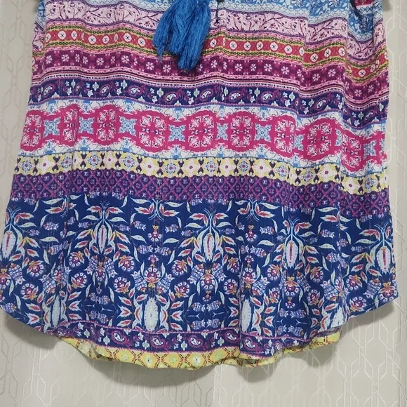 Live And Let Live Colorful Boho Top - Picture 6 of 14